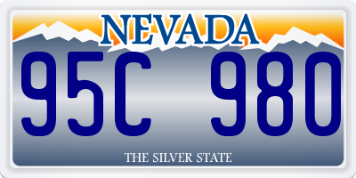 NV license plate 95C980