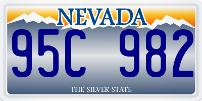 NV license plate 95C982