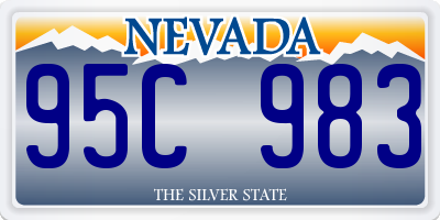 NV license plate 95C983