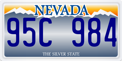 NV license plate 95C984