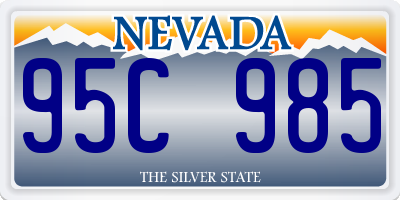 NV license plate 95C985