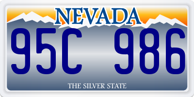 NV license plate 95C986
