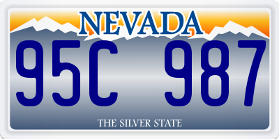 NV license plate 95C987
