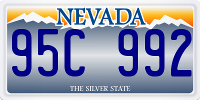 NV license plate 95C992