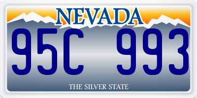 NV license plate 95C993