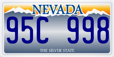 NV license plate 95C998