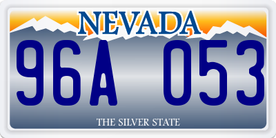 NV license plate 96A053