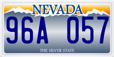 NV license plate 96A057