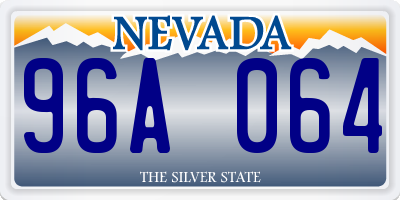 NV license plate 96A064