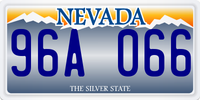 NV license plate 96A066