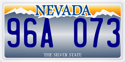 NV license plate 96A073