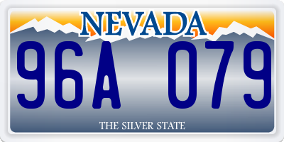 NV license plate 96A079
