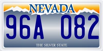 NV license plate 96A082