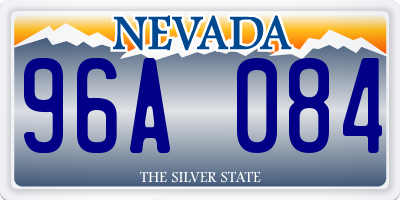 NV license plate 96A084