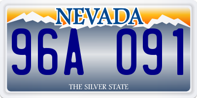 NV license plate 96A091