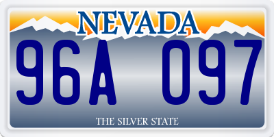 NV license plate 96A097