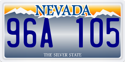 NV license plate 96A105
