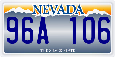 NV license plate 96A106