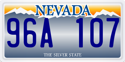 NV license plate 96A107