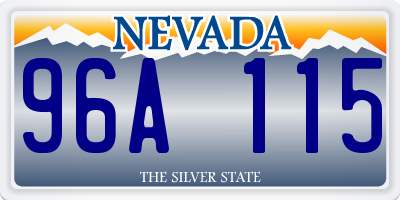 NV license plate 96A115