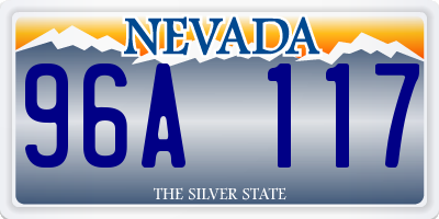 NV license plate 96A117