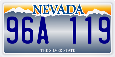 NV license plate 96A119