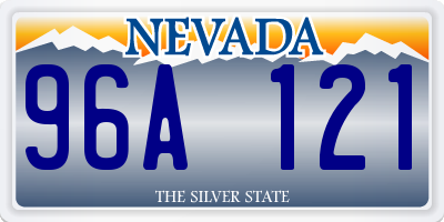 NV license plate 96A121