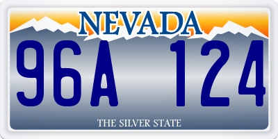 NV license plate 96A124