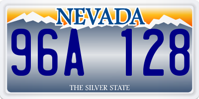 NV license plate 96A128
