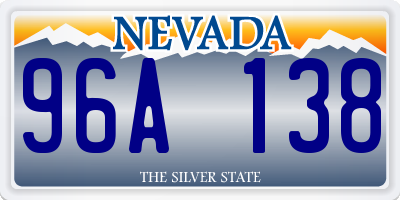NV license plate 96A138