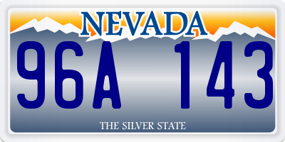 NV license plate 96A143