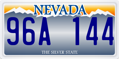 NV license plate 96A144