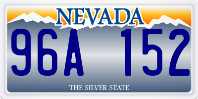 NV license plate 96A152