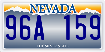 NV license plate 96A159