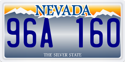 NV license plate 96A160