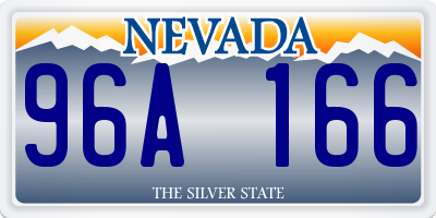 NV license plate 96A166