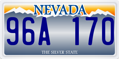 NV license plate 96A170