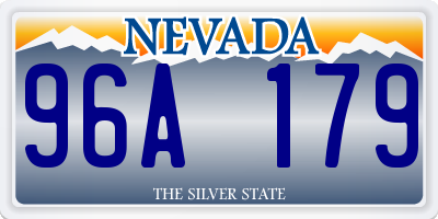 NV license plate 96A179