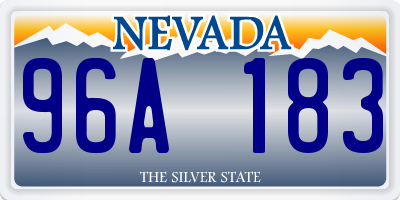 NV license plate 96A183