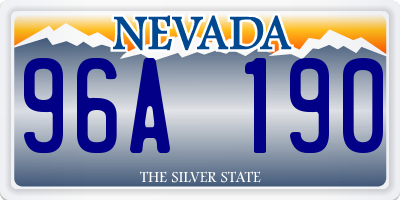 NV license plate 96A190