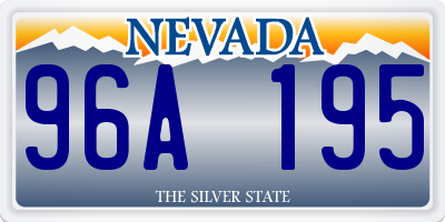 NV license plate 96A195