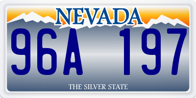 NV license plate 96A197