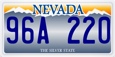 NV license plate 96A220