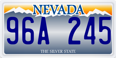 NV license plate 96A245