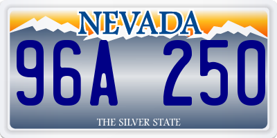 NV license plate 96A250