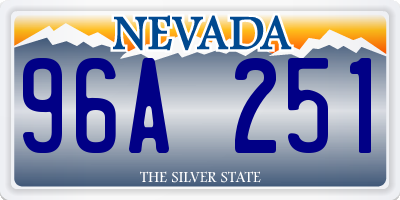 NV license plate 96A251
