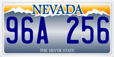 NV license plate 96A256