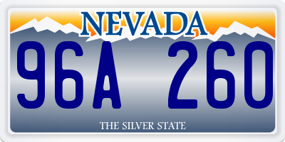 NV license plate 96A260