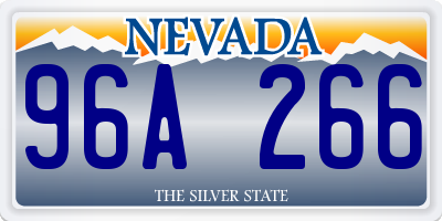 NV license plate 96A266