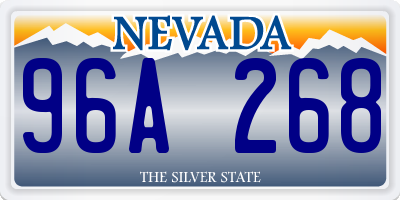 NV license plate 96A268